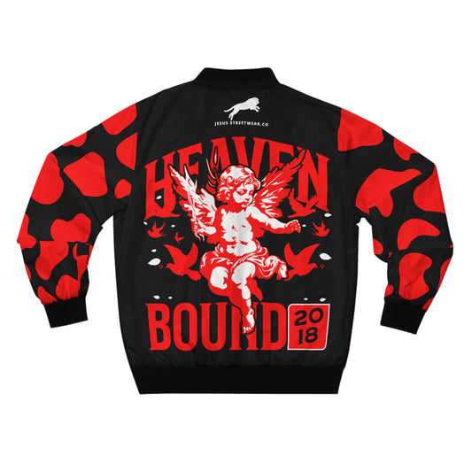 Heaven Bound Bomber Jacket — Red Angel Cherub