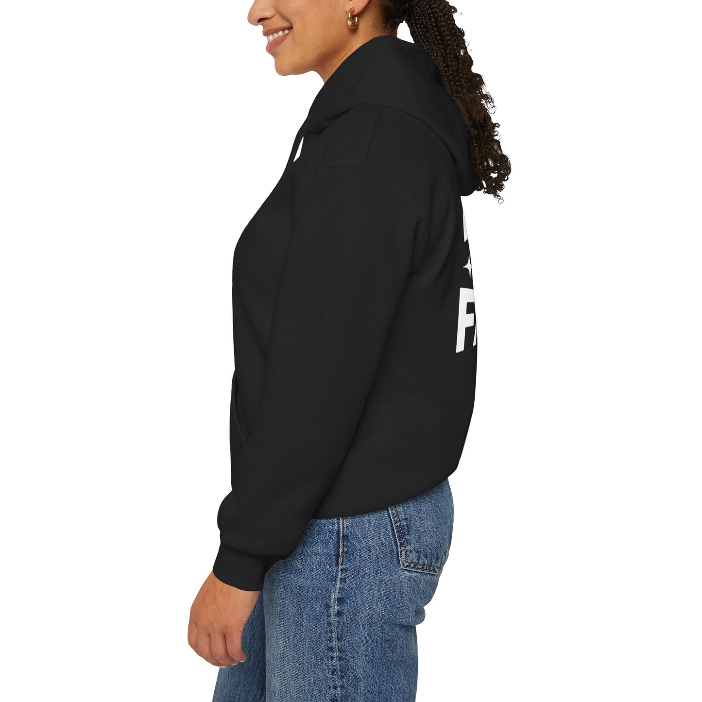 WOMAN OF FAITH-HOODIE (BLACK/WHITE)