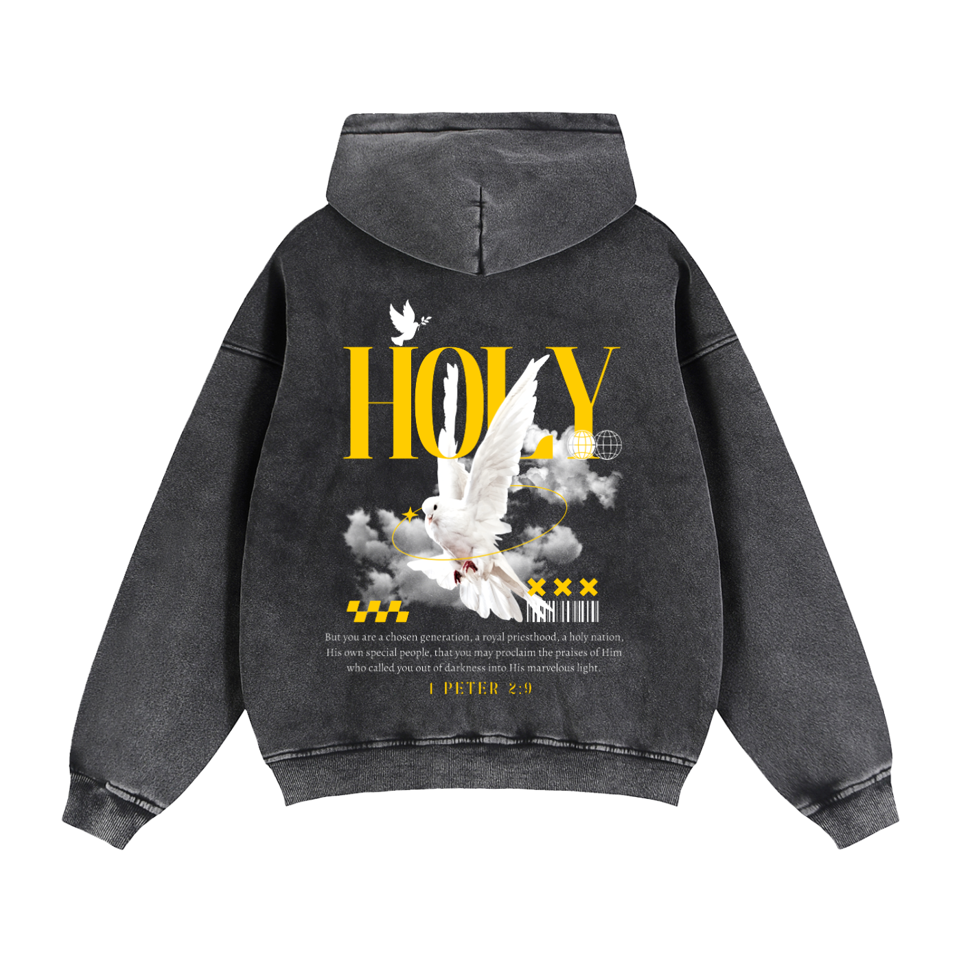 Holy BOXY FLEECE HOODIE ,Holy ,Boxy hoodie