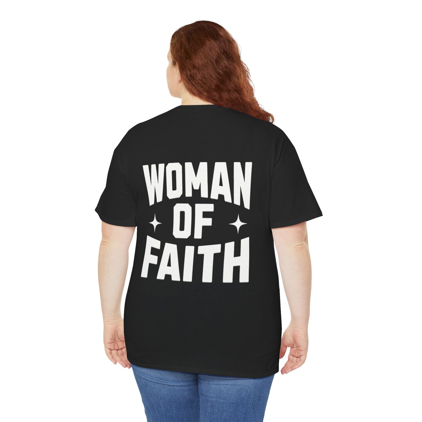 WOMAN OF FAITH-TEE (BLACK/WHITE)