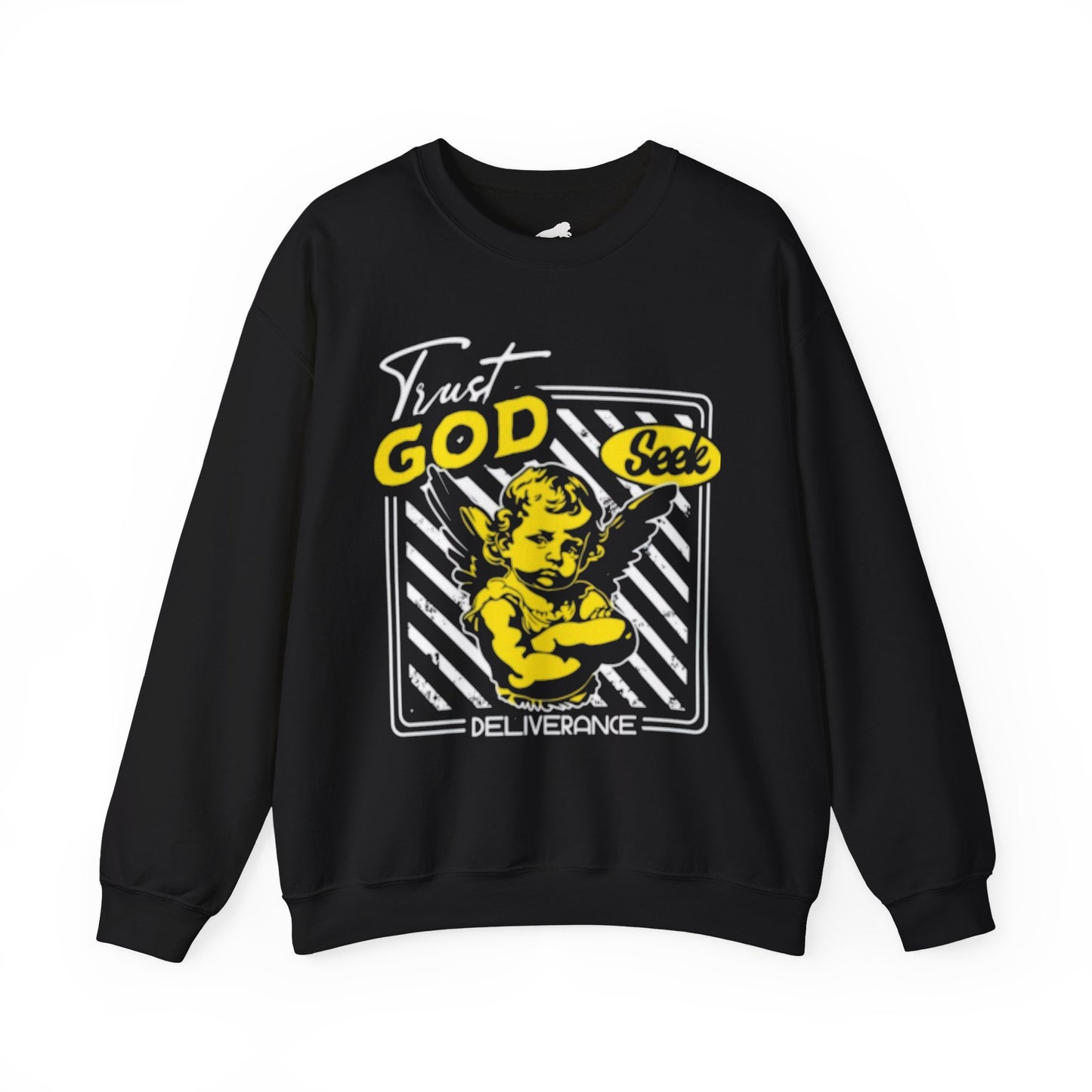 "Trust God"Deliverance Cherub Crewneck