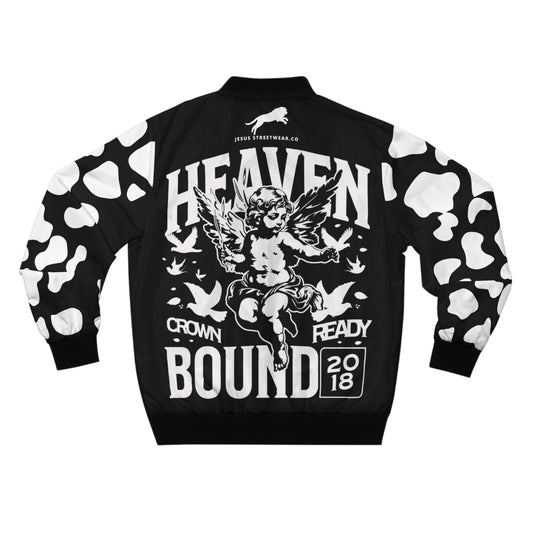 Heaven Bound Bomber Jacket — Cherub Angel Graphic