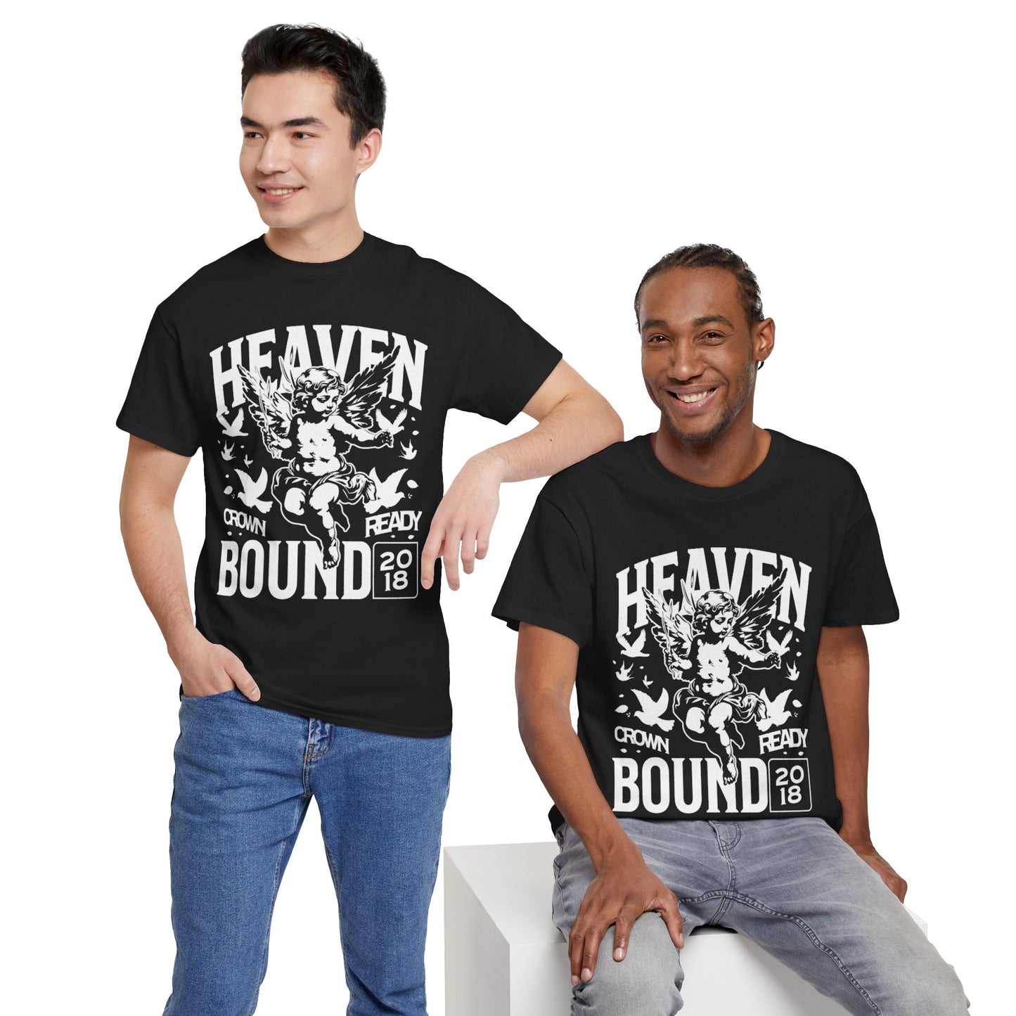 Heaven Bound  — Cherub Graphic 'Crown Ready' Shirt