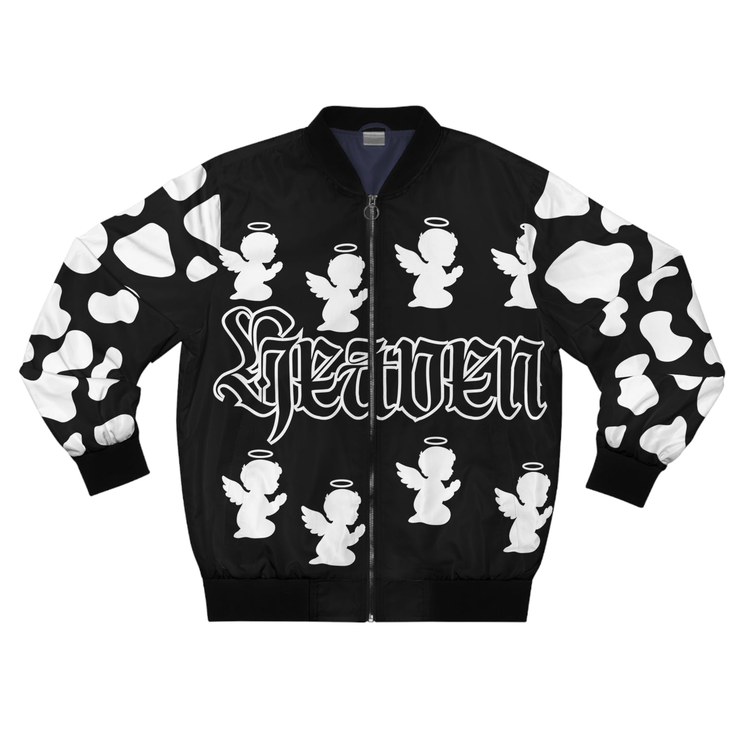 Heaven Bound Bomber Jacket — Cherub Angel Graphic