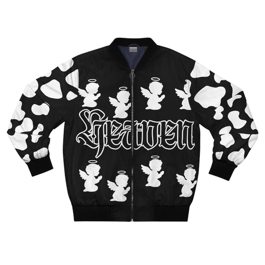 Heaven Bound Bomber Jacket — Cherub Angel Graphic