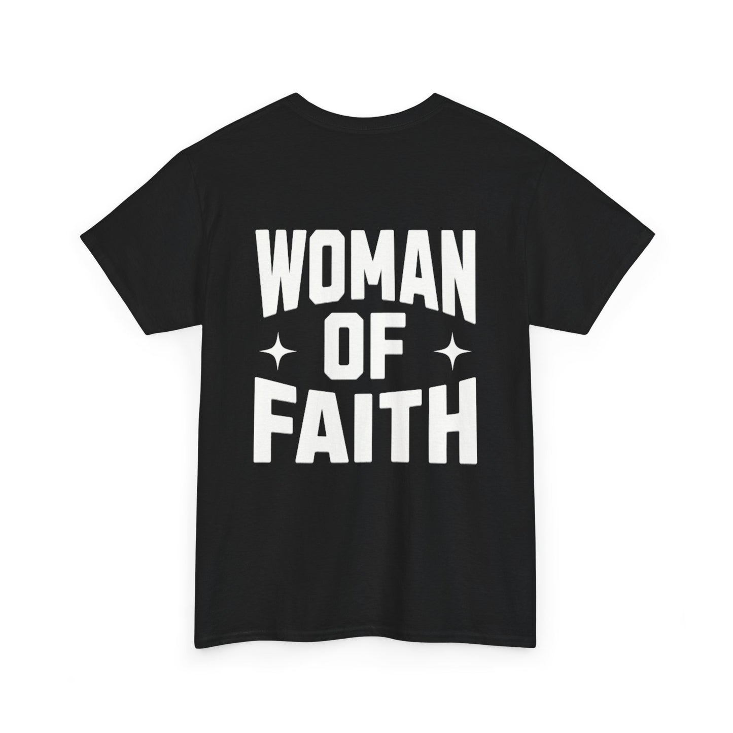WOMAN OF FAITH-TEE (BLACK/WHITE)