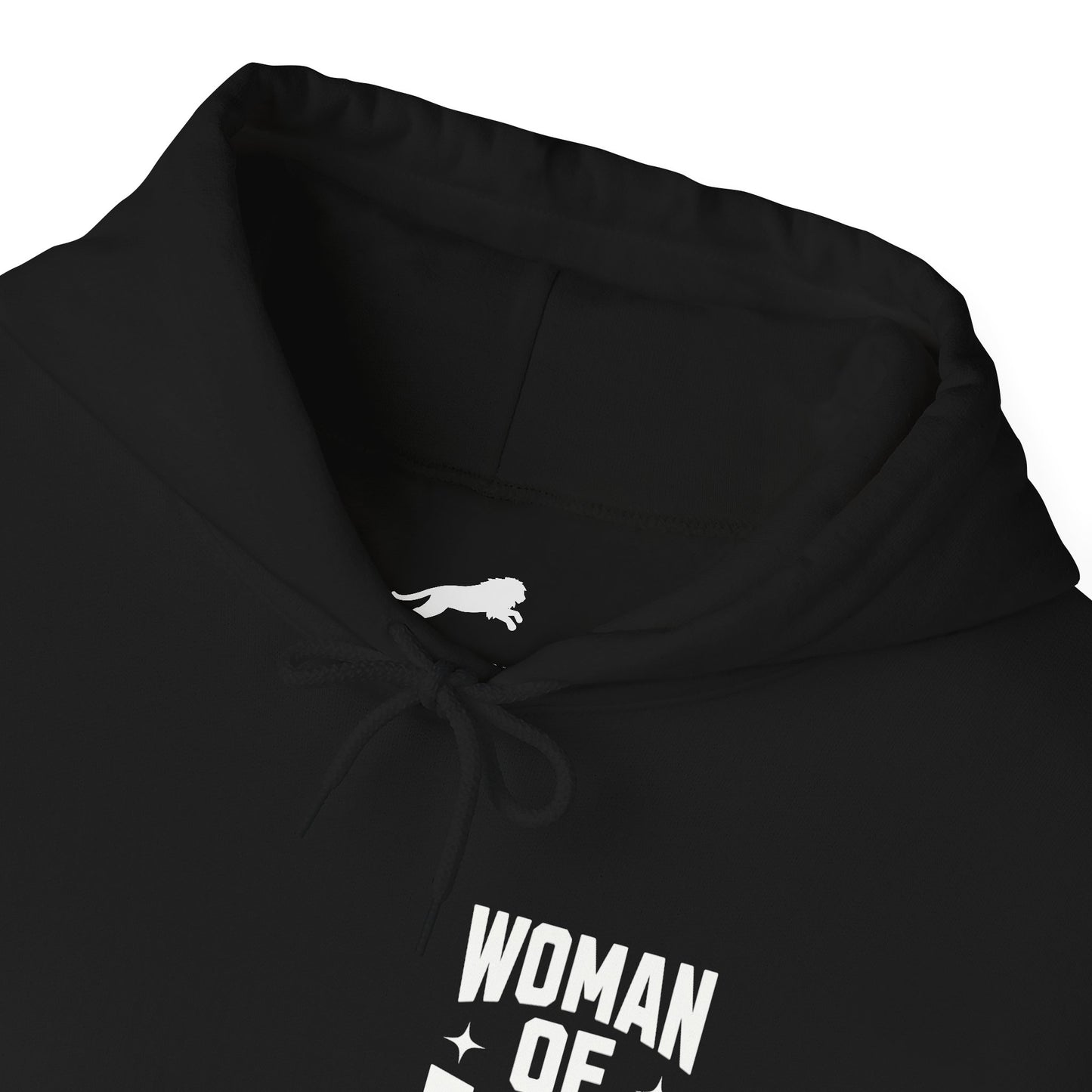 WOMAN OF FAITH-HOODIE (BLACK/WHITE)