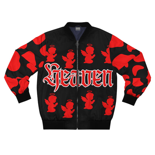 Heaven Bound Bomber Jacket — Red Angel Cherub