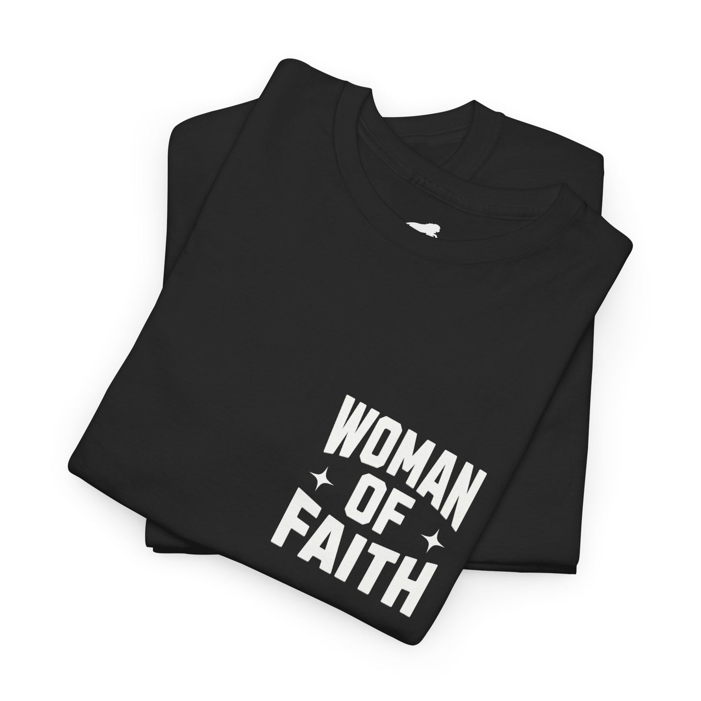 WOMAN OF FAITH-TEE (BLACK/WHITE)