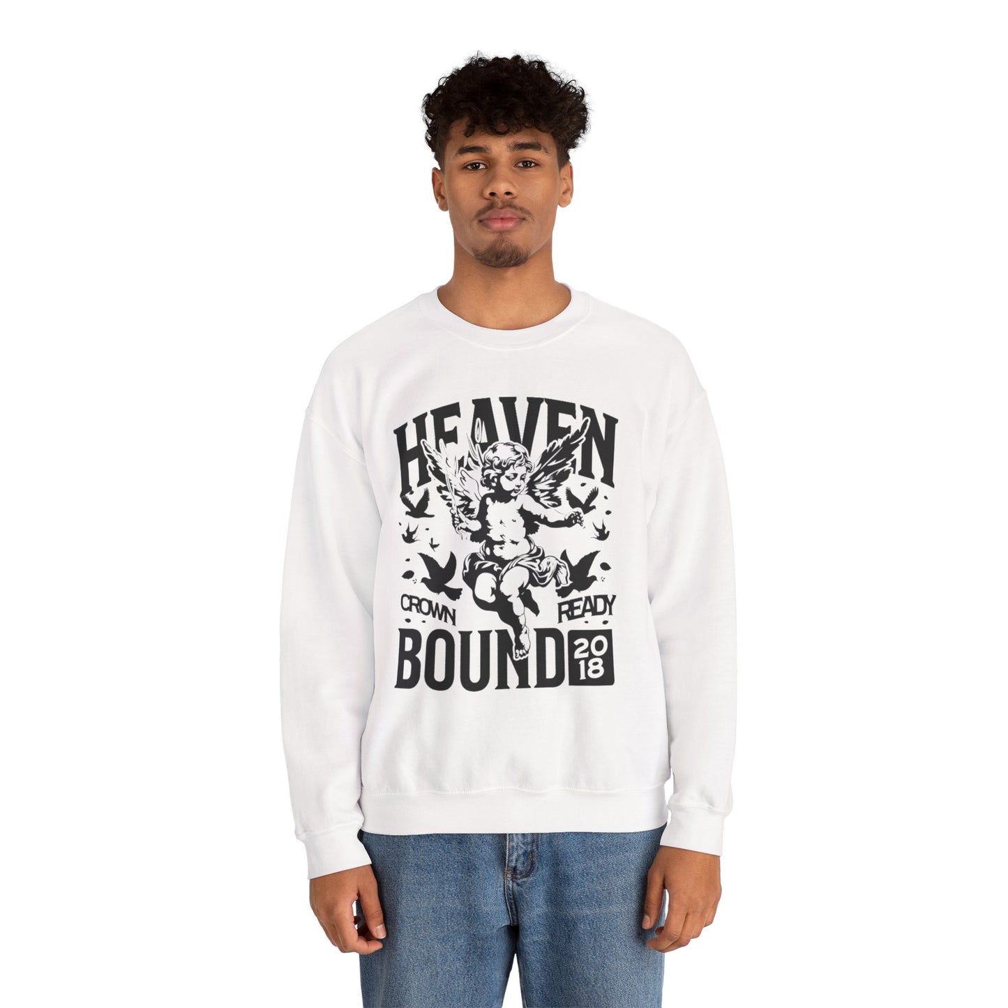 "Heaven Bound CREWNECK WHT