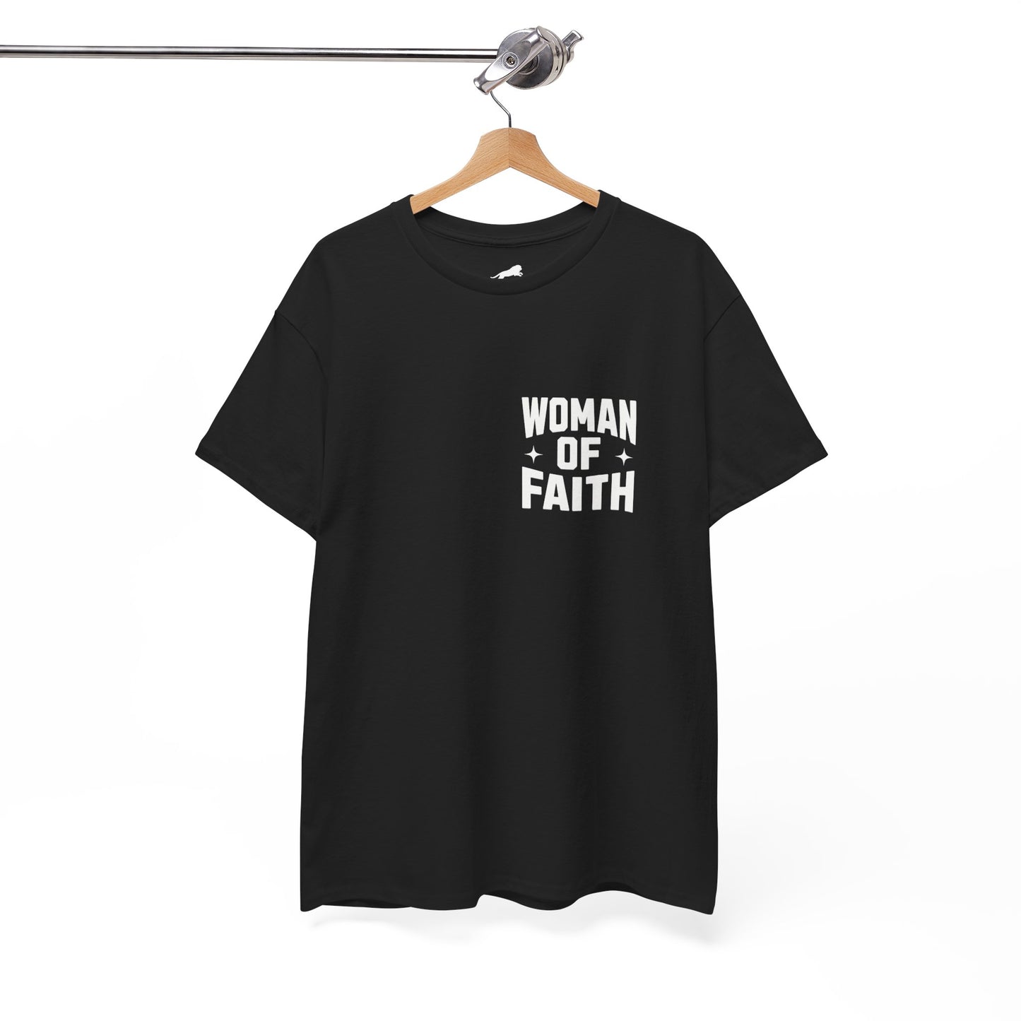 WOMAN OF FAITH-TEE (BLACK/WHITE)