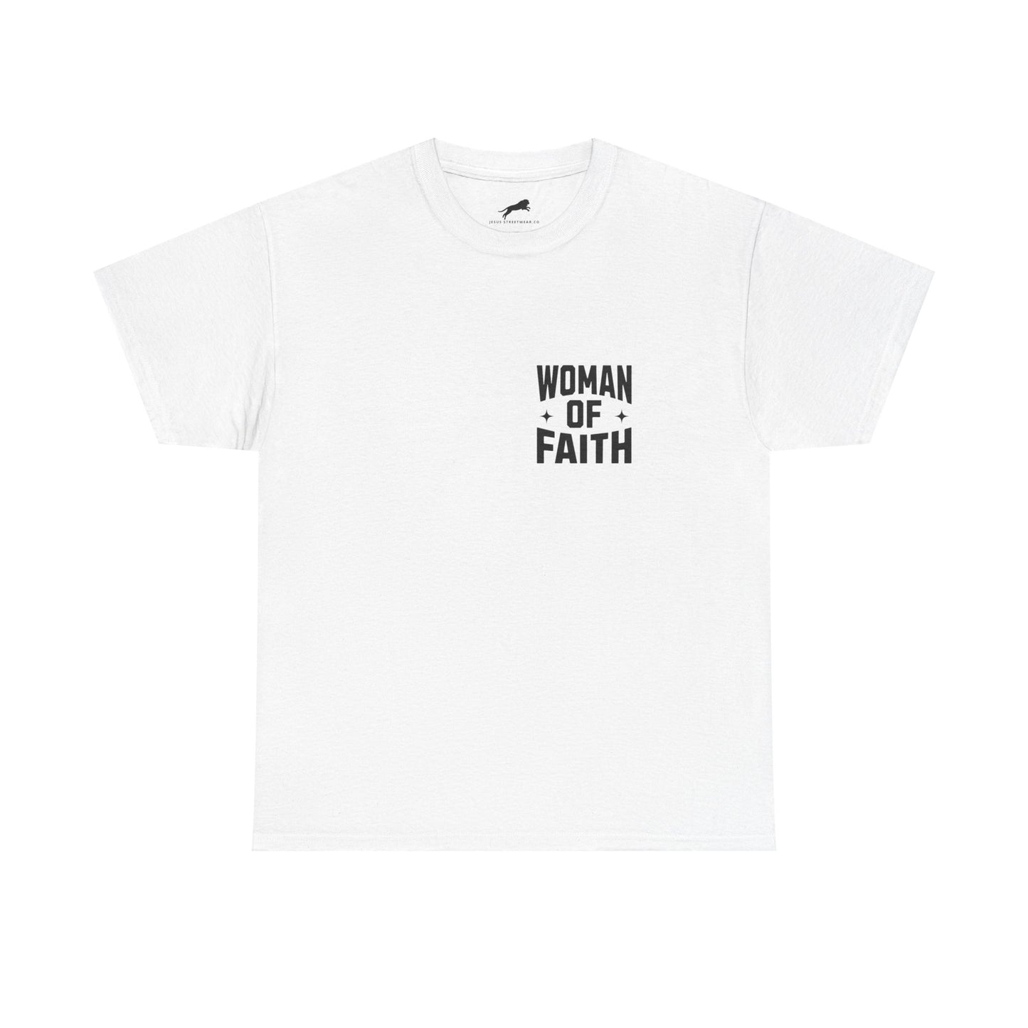 WOMEN OF FAITH-TEE (WHITE/BLACK)
