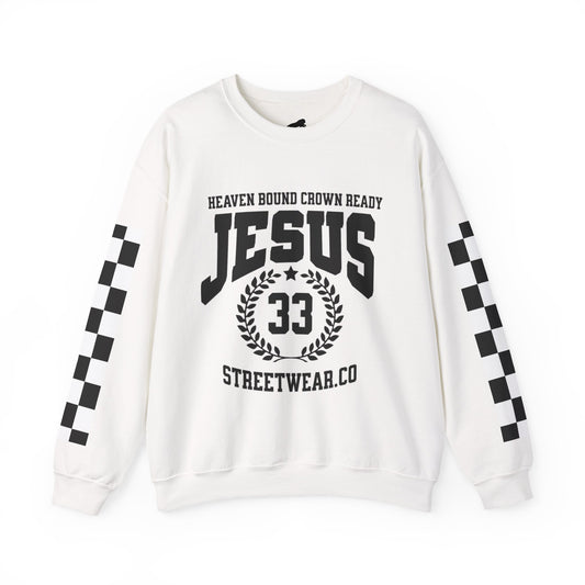 Heaven Bound Checkered Crewneck Sweatshirt