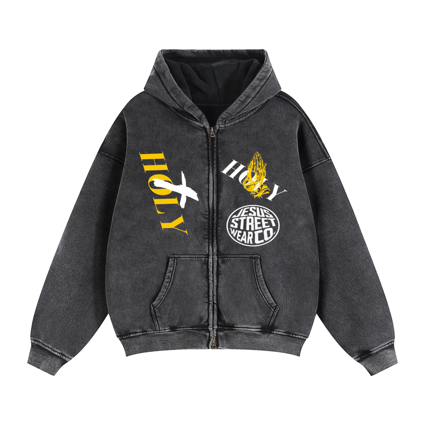 Holy BOXY FLEECE HOODIE ,Holy ,Boxy hoodie